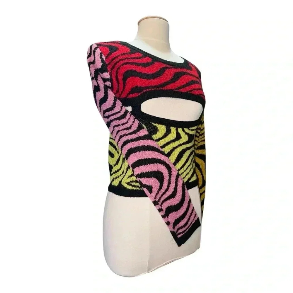 80’s vibes color block sweater NWT - image 6